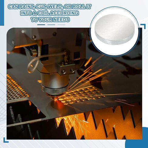 قرص ألومنيوم PATIKIL 6061، قطعة واحدة مقاس 3.1x1/2 بوصة لوحة معدنية مسطحة مستديرة من الألومنيوم للصناعة اليدوية in Kuwait