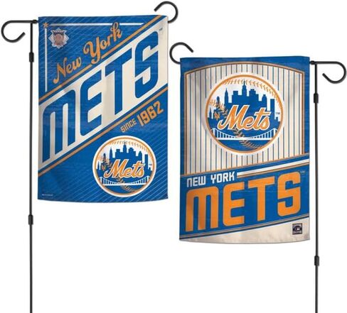 New York Mets Wincraft Cooperstown Garden Flag 2 sided 12.5" x 18" in Kuwait
