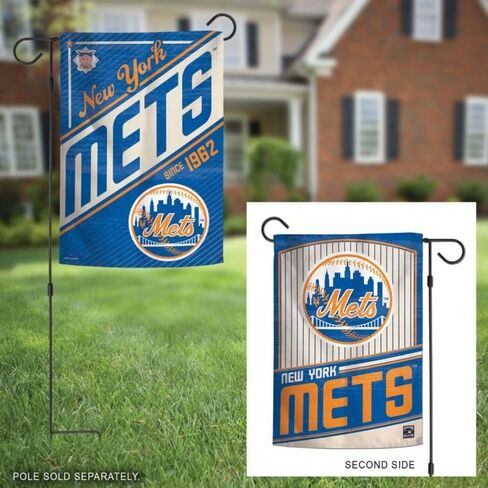 New York Mets Wincraft Cooperstown Garden Flag 2 sided 12.5" x 18" in Kuwait