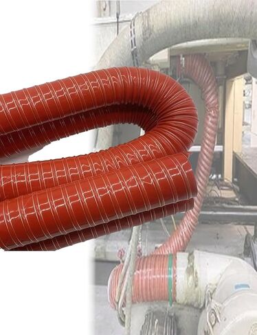 Silicone Flexible Brake Cooling Air Duct, High-Temp Intake Hose for Industrial Fume Extraction, Car Heaters, AC Program(ID300mm,50cm/19.7in) in Kuwait