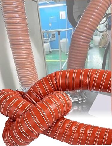 Flexible Intake Hose,High-Temp Silicone Exhaust Pipe for Car Heaters,Industrial Fume Extraction,Brake Cooling Air Ducting(ID 102mm/4in,300cm/118.1in) in Kuwait