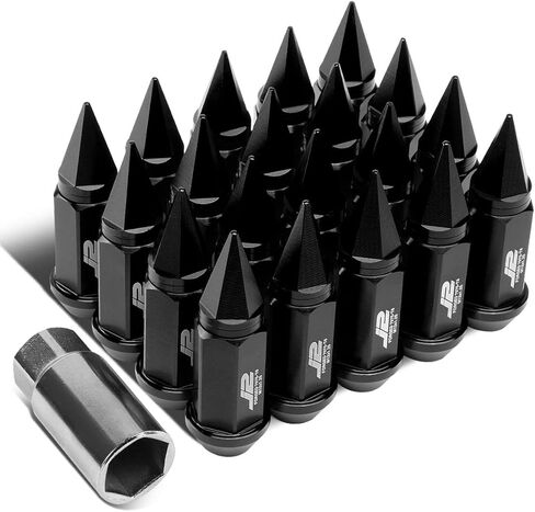 J2 Engineering 7075-T6 ألومنيوم M12 x 1.25 20 قطعة 75 مم غطاء طويل القامة صامولة العروة مع محول أسود in Kuwait