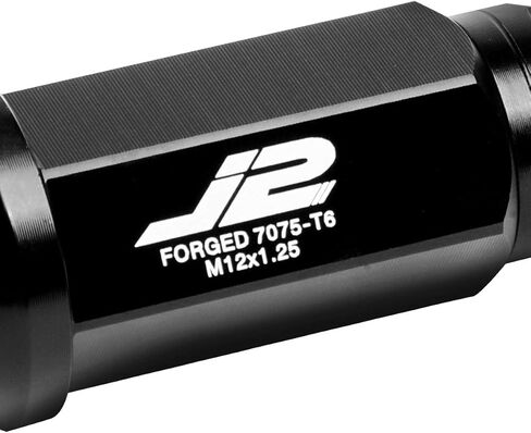J2 Engineering 7075-T6 ألومنيوم M12 x 1.25 20 قطعة 75 مم غطاء طويل القامة صامولة العروة مع محول أسود in Kuwait