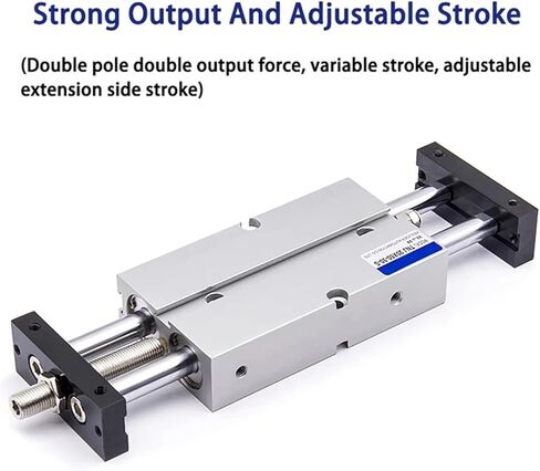 Dual Axis Dual Rod Adjustable Stroke Pneumatic Cylinder 10/16/20/25/32 Bore 20 30 40 50 75 100mm Stroke(TNJ 25S,Stroke 40-30mm) in Saudi Arabia