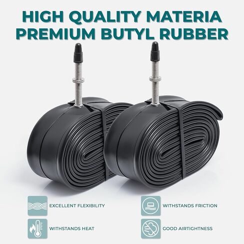 قطعتان، أنابيب دراجة ممتازة 26X1.75/1.90/1.95/2.0/2.10/2.125، متوافقة مع إطارات الدراجة 26x1.75 إلى 2.125، مع صمام بريستا FV48mm، مطاط البوتيل، تستخدم للدراجات الجبلية والطراد والمدينة والطرق in Kuwait