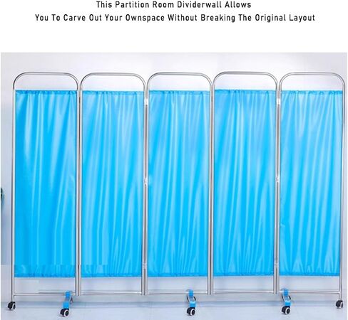 Hospital Partition Screen,3-Panel Hospital Privacy Screen with Rolling Casters for Hospital,Clinic and Home Use in Saudi Arabia
