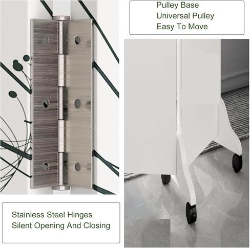 Room Divider ，Screen Room Divider， White Portable Privacy Screen Room Dividers Opaque Commercial Heavy Duty Room Separation(4 Panels) in Saudi Arabia