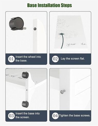 Room Divider ，Screen Room Divider， White Portable Privacy Screen Room Dividers Opaque Commercial Heavy Duty Room Separation(4 Panels) in Saudi Arabia