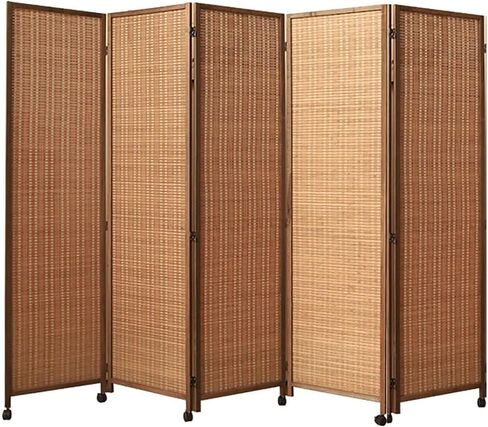 Room Divider ，Screen Room Divider， Natural Hand-Woven Room Privacy Screens for Office/Home/Hotel(4 Panels,67in(170cm) H) in Saudi Arabia