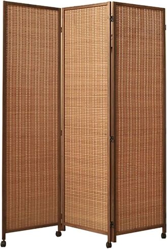 Room Divider ，Screen Room Divider， Natural Hand-Woven Room Privacy Screens for Office/Home/Hotel(4 Panels,67in(170cm) H) in Saudi Arabia