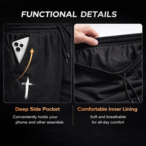 Men’s 2 in 1 Graphic Gym Shorts with Liner, Running Workout Shorts for Men, Quick Dry Mesh Athletic Mens Shorts Casual in Kuwait
