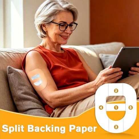 Omnipod 5 Overpatches with Strap,30Pack Waterproof Adhesive Patches for Omnipod 5 Dash Pods Flexible Insulin Pump Overlay Hypoallergenic & Latex-Free 7 Days Protection, Beige in Kuwait