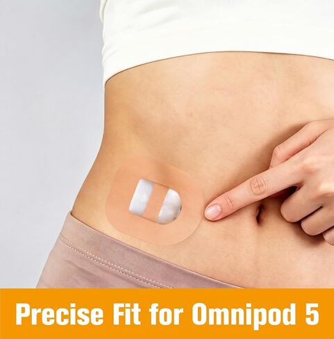 Omnipod 5 Overpatches with Strap,30Pack Waterproof Adhesive Patches for Omnipod 5 Dash Pods Flexible Insulin Pump Overlay Hypoallergenic & Latex-Free 7 Days Protection, Beige in Kuwait