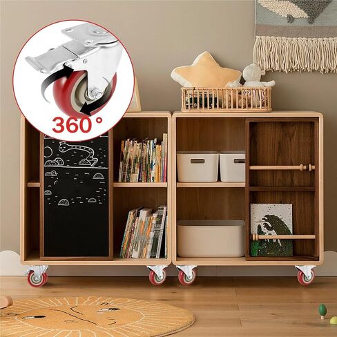 عجلة دوارة 4 بوصة ثقيلة عالمية 360 درجة عجلات فرامل صامتة 4 قطع in Kuwait