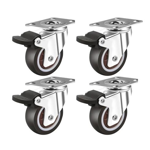 Universal Swivel Casters Heavy Duty Furniture Wheel Castor Silent Trolley Wheels 2inch 4Pcs(1 inch Combination) in Kuwait