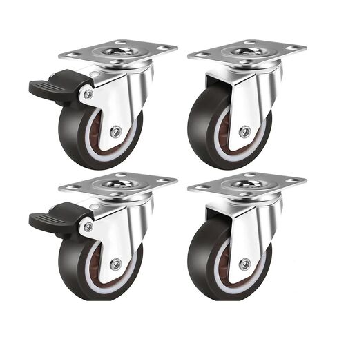 Universal Swivel Casters Heavy Duty Furniture Wheel Castor Silent Trolley Wheels 2inch 4Pcs(1 inch Combination) in Kuwait