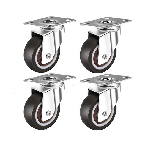 Universal Swivel Casters Heavy Duty Furniture Wheel Castor Silent Trolley Wheels 2inch 4Pcs(1 inch Combination) in Kuwait