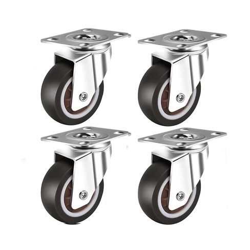 Universal Swivel Casters Heavy Duty Furniture Wheel Castor Silent Trolley Wheels 2inch 4Pcs(1 inch Combination) in Kuwait