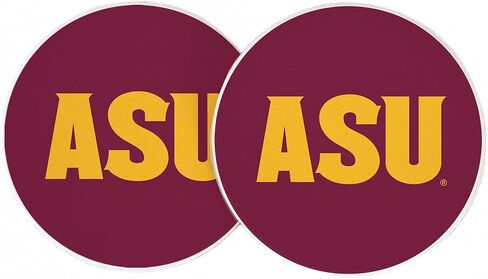 مجموعة منتجات مرخصة من Desert Cactus Arizona State University Car Accessories ASU Sun Devils ماصة من الحجر الرملي مكونة من قطعتين (التصميم A) in Kuwait