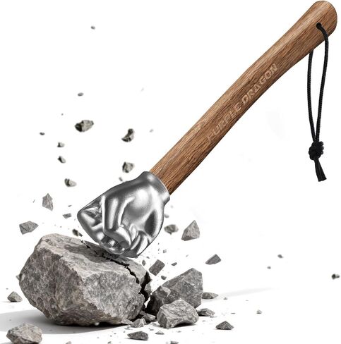 Purple Dragon Fist Hammer Tool - 2 Lbs Iron Fist-Shaped Hammer with Wooden Handle, Multi-Purpose Tool for DIY Crafting, Outdoor Camping, Home/Office Decor, Gifts for Men in Saudi Arabia