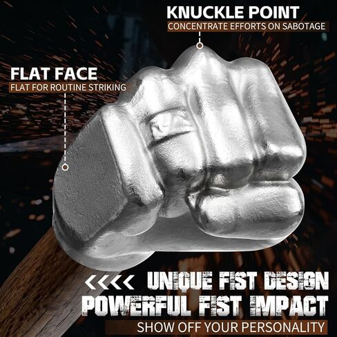 Purple Dragon Fist Hammer Tool - 2 Lbs Iron Fist-Shaped Hammer with Wooden Handle, Multi-Purpose Tool for DIY Crafting, Outdoor Camping, Home/Office Decor, Gifts for Men in Saudi Arabia