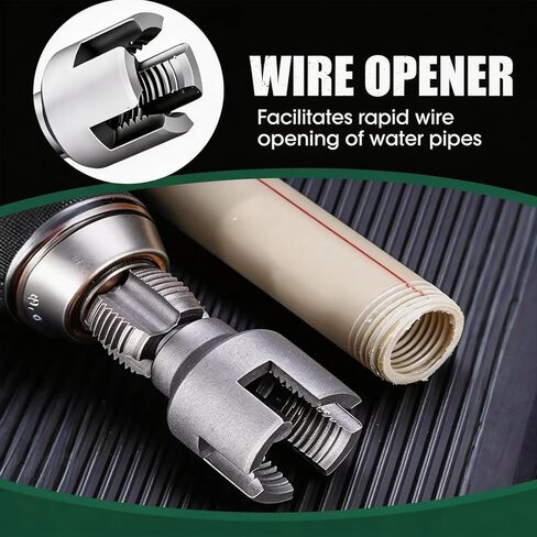 طقم خيط أنابيب PVC مكون من قطعتين، أداة قطع خيط الأنابيب 1/2 بوصة 3/4 بوصة - مجموعة خيوط داخلية وخارجية متكاملة، مثقاب كهربائي متوافق مع خيط بلاستيك PVC لإصلاح أنابيب المياه المنزلية in Kuwait