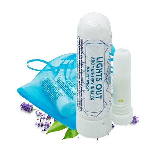 LIGHTS OUT Aromatherapy Nasal Inhaler 2PK | Relaxation and Sleep Support Essential Oil Blend w/Lavender and Neroli | Natural Undiluted Essential Oils | Gift Basket Idea | Valentine Gift in Kuwait