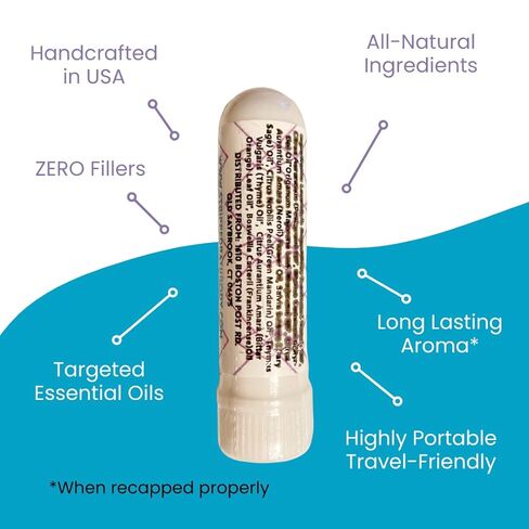 LIGHTS OUT Aromatherapy Nasal Inhaler 2PK | Relaxation and Sleep Support Essential Oil Blend w/Lavender and Neroli | Natural Undiluted Essential Oils | Gift Basket Idea | Valentine Gift in Kuwait
