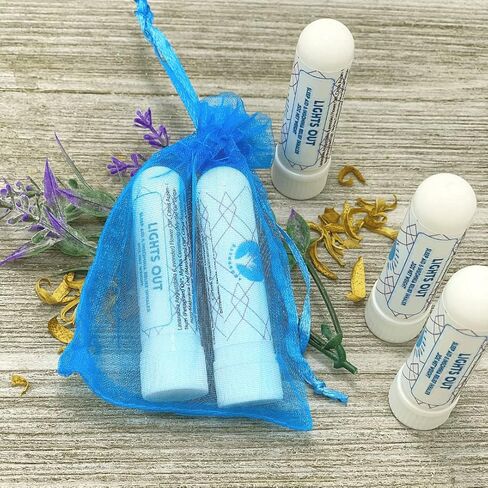 LIGHTS OUT Aromatherapy Nasal Inhaler 2PK | Relaxation and Sleep Support Essential Oil Blend w/Lavender and Neroli | Natural Undiluted Essential Oils | Gift Basket Idea | Valentine Gift in Kuwait