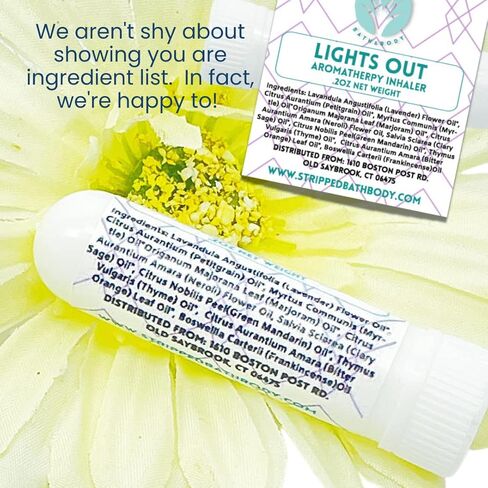 LIGHTS OUT Aromatherapy Nasal Inhaler 2PK | Relaxation and Sleep Support Essential Oil Blend w/Lavender and Neroli | Natural Undiluted Essential Oils | Gift Basket Idea | Valentine Gift in Kuwait