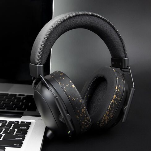 SOULWIT Cooling-Gel Earpads Replacement for Razer BlackShark V2 Pro 2023 (Do Not Fit 2020 Model) Gaming Headset, Ear Pads Cushions with High-Density Noise Isolation Foam - Black Gold in Saudi Arabia