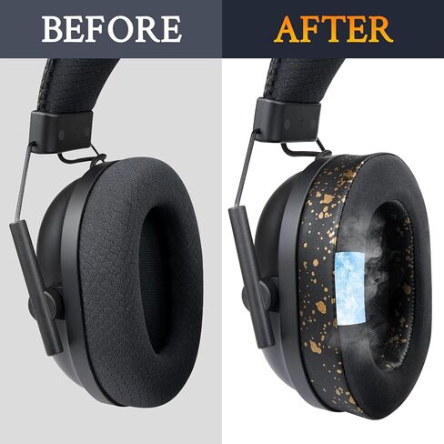SOULWIT Cooling-Gel Earpads Replacement for Razer BlackShark V2 Pro 2023 (Do Not Fit 2020 Model) Gaming Headset, Ear Pads Cushions with High-Density Noise Isolation Foam - Black Gold in Saudi Arabia
