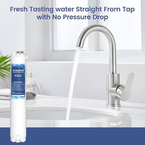 مرشح استبدال غشاء H2O المرحلة 3، متوافق مع غشاء H2O المرحلة 3 الأزرق النقي PB-TLRO3MC50T، 4 مراحل PB-TLRO4H50T نظام تنقية المياه بالتناضح العكسي، عبوة واحدة in Kuwait
