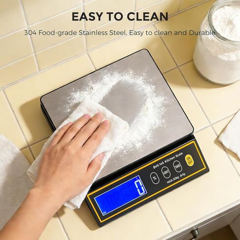 Bonvoisin Baking Scale with Percentage Weighing Function 66lb/ 30kg Large Digital Kitchen Scale for Candle, Soap and Sourdough Bread Making Rechargeable Food Cooking Scale in Kuwait