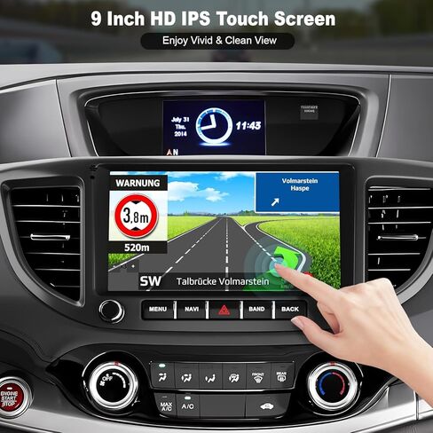 Car Stereo Radio for Honda CRV 2007-2011, Android 12.0 (4G RAM 64G ROM) 9 Inch 5G WiFi CRV Radio Support Carplay/Android Auto,GPS Navigation with Bluetooth,Backup Camera 1080P,SWC/FM Radio in Saudi Arabia