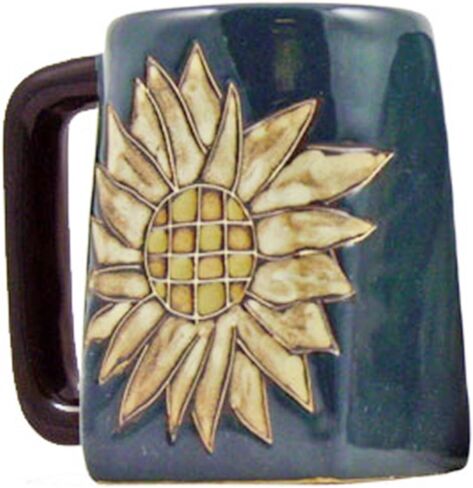 Mara Ceramic Stoneware 12 Oz. Sunflower Mug (Set of 2) in Kuwait