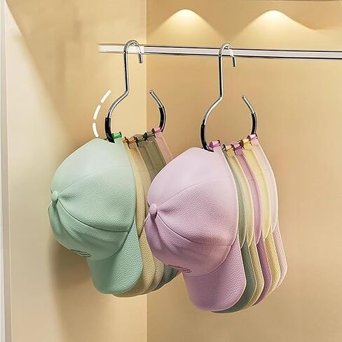 3 Pack Hat Organizer for Baseball Caps, Hat Rack for Caps Scar Handbag Stainless Steel Hat Hangers for Closet (3Pcs Grey) in Saudi Arabia