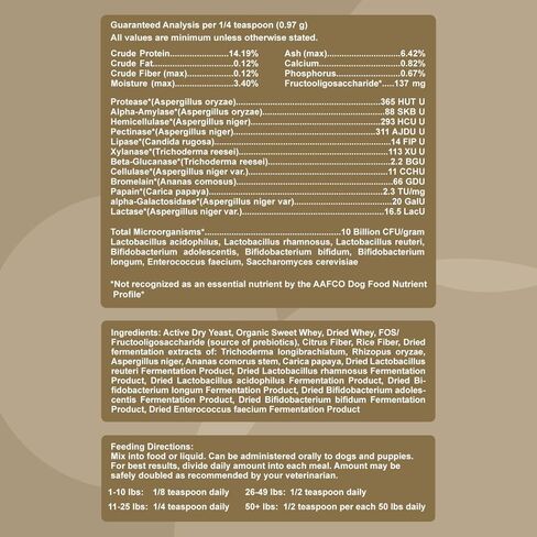Dogzymes Probiotic Max -10 مليار بروبيوتيك CFU، البريبايوتكس، الإنزيمات الهاضمة - (8 أونصة) in Saudi Arabia