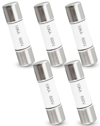 Ceramic Fuse Fit for Digital Multimeter, Replace HV510 FF10A6V520ASTM, 10A 600V 5x20mm, Fast Blowing, 5Pcs in Kuwait