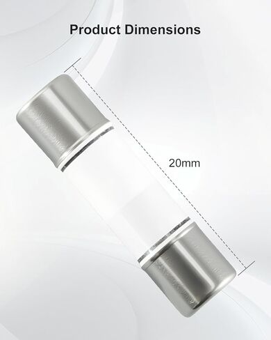 Ceramic Fuse Fit for Digital Multimeter, Replace HV510 FF10A6V520ASTM, 10A 600V 5x20mm, Fast Blowing, 5Pcs in Kuwait