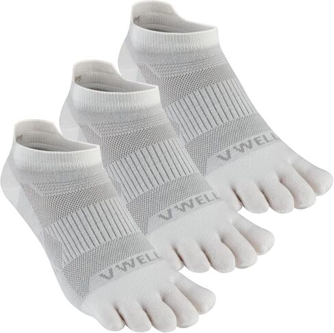 VWELL Merino Wool Toe Socks for Men Women Ankle Five Finger socks Athletic Running Moisture Wicking (3Pairs) in Kuwait