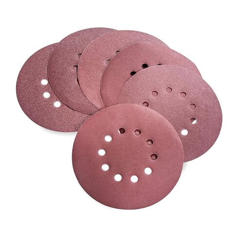 Power PRO 2100-24Pcs 9inch/225mm Sanding Abrasive Discs, Grits 4X 80/100/120/150/180/240 Sanding Discs Sandpaper for Drywall Sander and Polisher, 1 Set of 24 with 10 Vent Holes in Kuwait