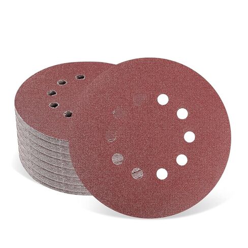 Power PRO 2100-24Pcs 9inch/225mm Sanding Abrasive Discs, Grits 4X 80/100/120/150/180/240 Sanding Discs Sandpaper for Drywall Sander and Polisher, 1 Set of 24 with 10 Vent Holes in Kuwait