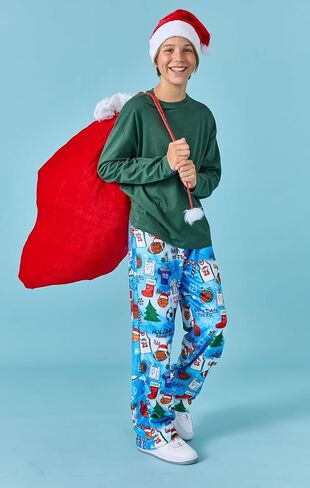 iscream + Corey Paige Designs Big Boys Silky Soft Plush Fleece Pants Holiday Collection in Saudi Arabia