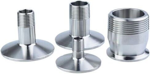 1/2 "SS304 الفولاذ المقاوم للصدأ ذكر الطويق الملولب 34 مللي متر وصلة أنابيب ثلاثي المشبك IHNIEAEW in Kuwait
