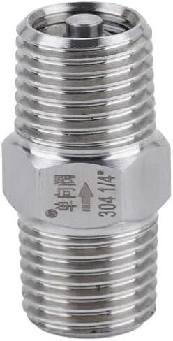 1pc 1/2" BSP Male to Male Thread 304 Stainless Steel Check Valve One Way Non-return Valve IHNIEAEW in Kuwait