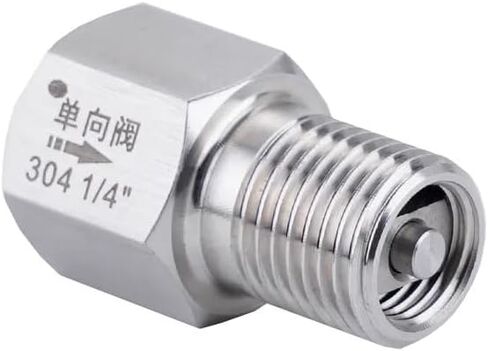 1pc 1/2" BSP Male to Male Thread 304 Stainless Steel Check Valve One Way Non-return Valve IHNIEAEW in Kuwait
