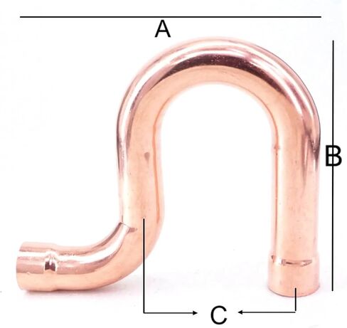 I.D 19x1.0mm نهاية نحاسية تغذية P Trap Pipe مكيف الهواء IHNIEAEW in Kuwait