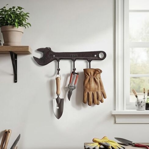 3 قطع من خطافات حامل المفاتيح العتيقة على شكل مفتاح ربط مزخرف على الحائط، حامل أدوات المرآب، حامل معطف، خطافات، رف شماعات لغرفة النوم، ديكور غرفة تحت عنوان السيارة in Kuwait