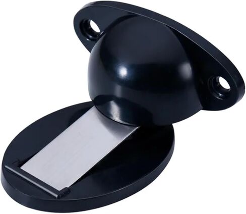 Plastic Suction Invisible Hole-Free Bedroom Silent Anti-Collision Panel Door Touch Floor Anti-Kick(2pcs Black) in Saudi Arabia